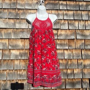 Speechless Red & Black Halter Sundress – Girls Medium